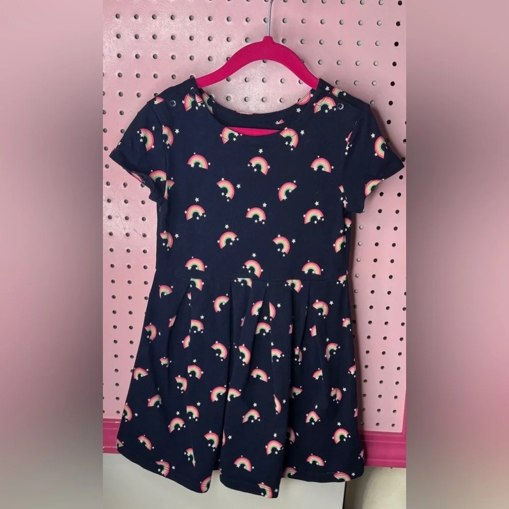 Gap Navy Dress with Rainbows. Good Condition. Size 6/7